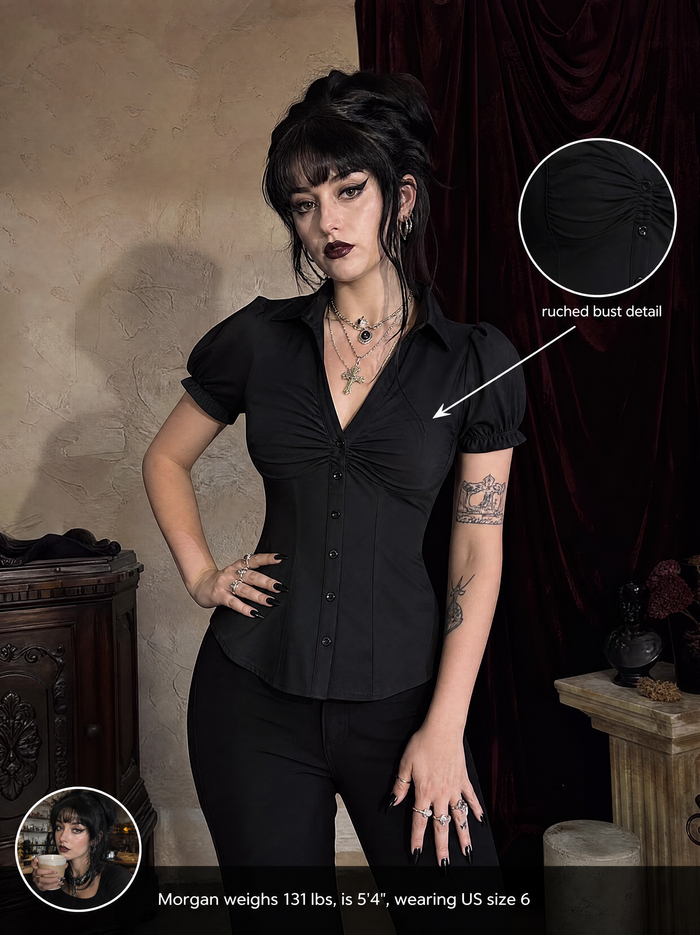Slim Fit Gothic Blouse